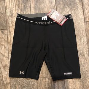 NWT Under Armour HeatGear padded sliding shorts